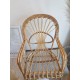 Fauteuil en rotin et osier vintage