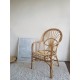Fauteuil en rotin et osier vintage