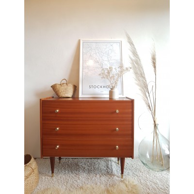 Commode années 60-  3 tiroirs