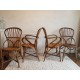 2 chaises et 2 fauteuils rotin et osier par P.Audoux et F. Minet circa 1950