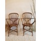 2 chaises et 2 fauteuils rotin et osier par P.Audoux et F. Minet circa 1950