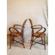 2 chaises et 2 fauteuils rotin et osier par P.Audoux et F. Minet circa 1950