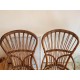 2 chaises et 2 fauteuils rotin et osier par P.Audoux et F. Minet circa 1950