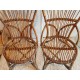 2 chaises et 2 fauteuils rotin et osier par P.Audoux et F. Minet circa 1950