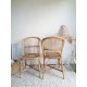 Paire de chaises en rotin vintage