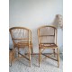 Paire de chaises en rotin vintage