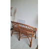 Banquette en rotin circa années 70