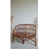 Banquette en rotin circa années 70
