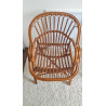 Paire de fauteuils en rotin vintage circa années 70
