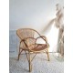 Fauteuil en rotin et osier vintage