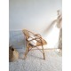 Fauteuil en rotin et osier vintage