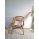 Fauteuil en rotin et osier vintage