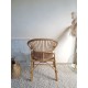 Fauteuil en rotin et osier vintage