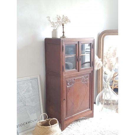 Armoire parisienne vitrée de style Art Déco
