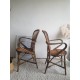 Paire de fauteuils en rotin vintage Audoux -Minet