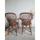 Paire de fauteuils en rotin vintage Audoux -Minet