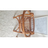 Paire de fauteuils en rotin vintage circa années 70