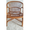 Paire de fauteuils en rotin vintage circa années 70