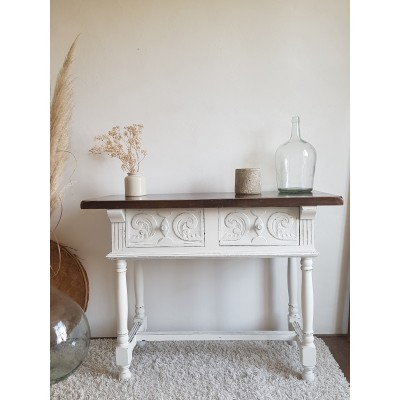Console ancienne style shabby chic
