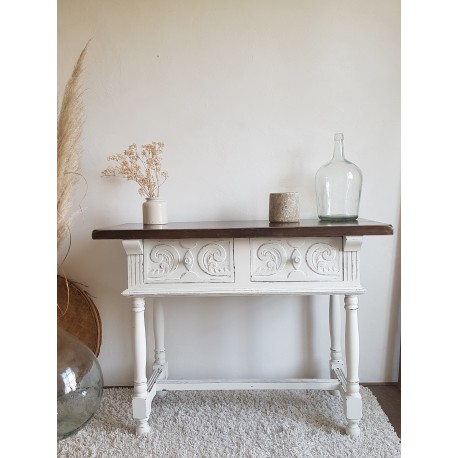 Console ancienne style shabby chic