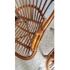 Paire de fauteuils en rotin vintage circa années 70