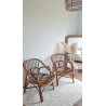 Paire de fauteuils en rotin vintage circa années 70