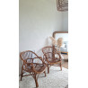 Paire de fauteuils en rotin vintage circa années 70