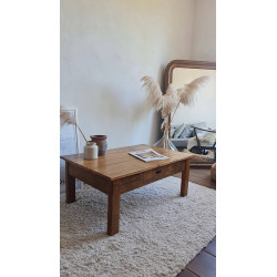 Table basse ancienne esprit table de ferme