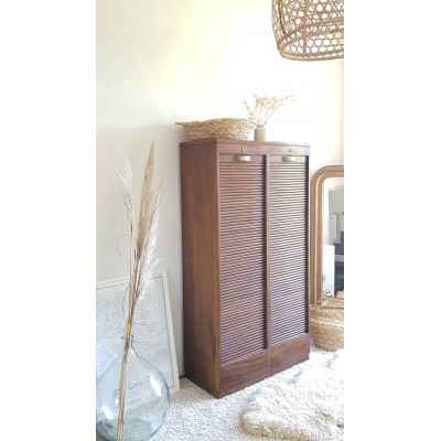Meuble de métier - double classeur à rideau vintage