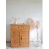 Buffet en rotin vintage circa années 70
