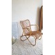 Fauteuil en rotin et osier forme des pieds en huitvintage