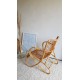 Fauteuil en rotin et osier forme des pieds en huitvintage