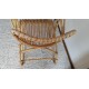 Fauteuil en rotin et osier forme des pieds en huitvintage