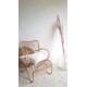 Fauteuil en rotin et osier forme des pieds en huitvintage