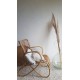 Fauteuil en rotin et osier forme des pieds en huitvintage