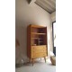 Armoire bibliothèque pieds compas années 60 esprit scandinave