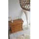 Commode rotin et osier peids compas vintage