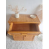 Buffet en rotin vintage circa années 70