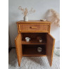 Buffet en rotin vintage circa années 70