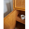 Buffet en rotin vintage circa années 70