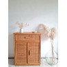 Buffet en rotin vintage circa années 70