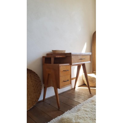 Bureau scandinave vintage - pieds compas