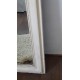 Grand miroir Louis Philippe ancien blanc cassé 142x 88