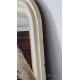 Grand miroir Louis Philippe ancien blanc cassé 142x 88