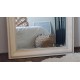 Grand miroir Louis Philippe ancien blanc cassé 142x 88