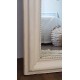 Grand miroir Louis Philippe ancien blanc cassé 142x 88