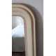 Grand miroir Louis Philippe ancien blanc cassé 142x 88