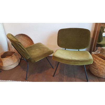 Paire de chauffeuses Pierre Paulin - CM 190 - 1960-