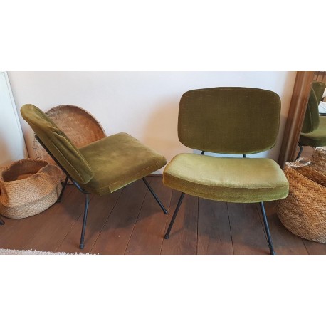 Paire de chauffeuses Pierre Paulin - CM 190 - 1960-