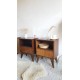 Paire de tables de chevet pieds compascirca 1960